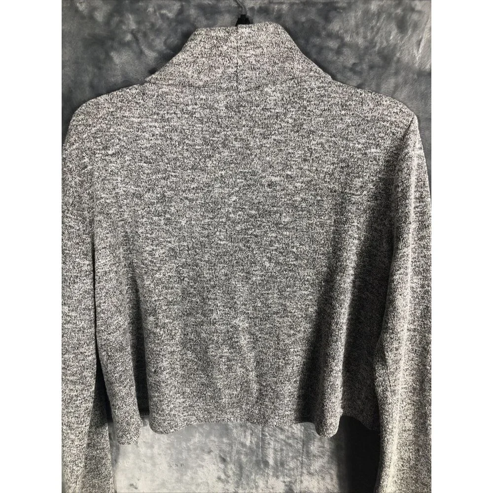 White House Black Market Women’s Sweater Gray Metallic Cowl Neck